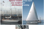 Improbable, a 42-foot wooden racer designed by Gary Mull, becomes a singlehanded sailer with the refinements made by owner Len Schwab. At right, a hydraulic autopilot with the power to work in heavy seas.