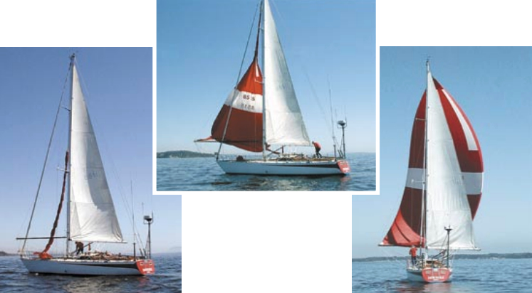 Len has worked out a safe procedure for solo spinnaker launch and recovery. He also uses a jackline system with dual tethers so he’s never unclipped.