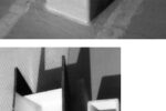 The top photo shows the square plywood vent epoxied into the deck. It sticks up 4 inches above deck level and is painted white inside to give a light impression from down below. The two lighter marks along the deck show where the cover will fit. They have been sanded down to give good adhesion to the epoxy resin that will be used to secure the cover to the deck. The upside-down cover, bottom, next to the through-deck vent. The part of the cover painted white is the part that goes over the vent, and the color, again, is to provide some luminosity inside. The baffles also clearly show in this picture, and some idea can be gained of the relative sizes of the vent and the part of the cover that goes over the vent.