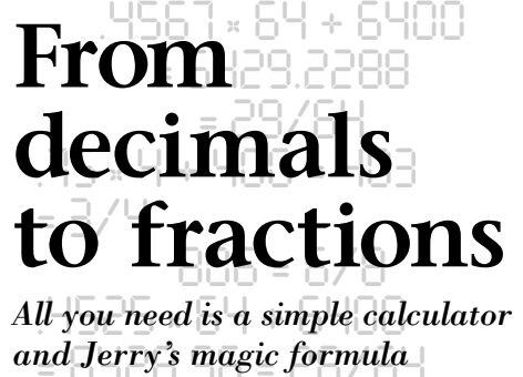 From decimals to fractions title card
