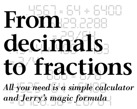 From decimals to fractions title card