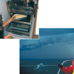 Karen cooks, at left, and leaves the foul-weather driving to Jerry, below.