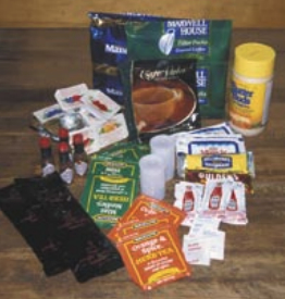 We usually don’t have a full-sized container of anything aboard. For condiments, fast food restaurant packets are great.