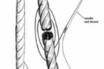 Diagram of halyard repair