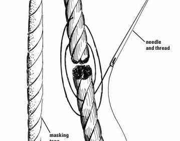 Diagram of halyard repair