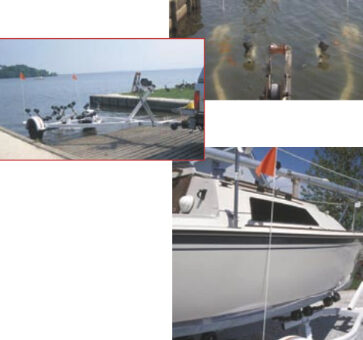 Trailer guide-ons help you locate your submerged trailer and center your boat on it . . . a critical part of hauling your boat out and driving it away at highway speeds.