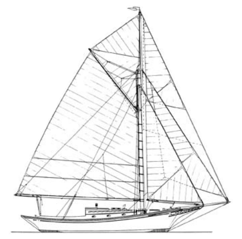 The Friendship sloop is definitely not a cutter, despite her bowsprit and multiple headsails, due to her forward mast location and large mainsail.