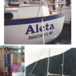 After sailing a 36-foot fin-keeled sloop, Scott and Kelly Foss decided the perfect boat was a Westsail 42 they named Aleta. They bought her in 1987 and made many improvements, finally living aboard until they sold her — with regrets — in 1994.