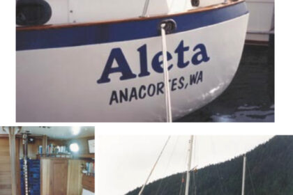 After sailing a 36-foot fin-keeled sloop, Scott and Kelly Foss decided the perfect boat was a Westsail 42 they named Aleta. They bought her in 1987 and made many improvements, finally living aboard until they sold her — with regrets — in 1994.