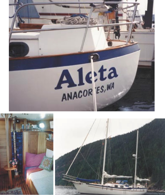 After sailing a 36-foot fin-keeled sloop, Scott and Kelly Foss decided the perfect boat was a Westsail 42 they named Aleta. They bought her in 1987 and made many improvements, finally living aboard until they sold her — with regrets — in 1994.