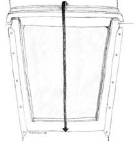 Measure your companionway opening at the top and bottom and also from the forward face of the wood strip installed on the top of the companionway slide.