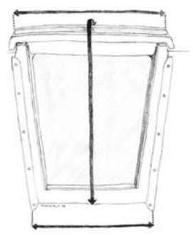 Measure your companionway opening at the top and bottom and also from the forward face of the wood strip installed on the top of the companionway slide.