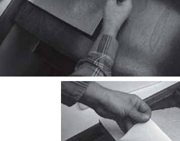The soundproofing tiles are 12 inches square with a metallic cover over a dense vinyl material about 1 inch thick. The back side is adhesive protected by a waxy paper.
