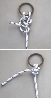 Anchor bend: Use this one when you need something more secure than the bowline, particularly in wet and slimy conditions, such as might be the case with an anchor.