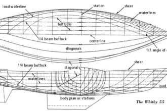 The Whitby 55 body lines