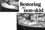 Wind Ketcher, Ed Verner’s Allied Seawind II, gets a new safe non-skid deck and a new look at the same time. Ed and his boat partner, Gil, chose Treadmaster for the transformation.