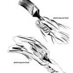 A plastic bag and a disposable brush simplify small jobs by reducing cleanup time.