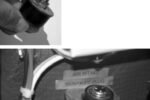 A runaway plug, above left, is cheap insurance. It is kept in a small rack just inside the door of the engine compartment, above. A sign in front of the control panel, below left, reminds author Don Launer that the winter plugs are in the air intake and exhaust.