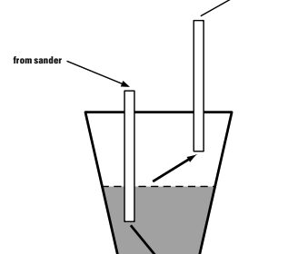 Diagram of a water trap for dust