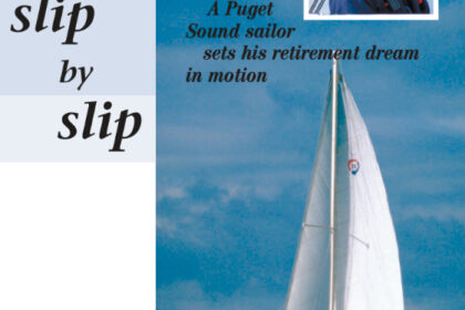 Yemaya sailing, at bottom. Walt Pierce, at top