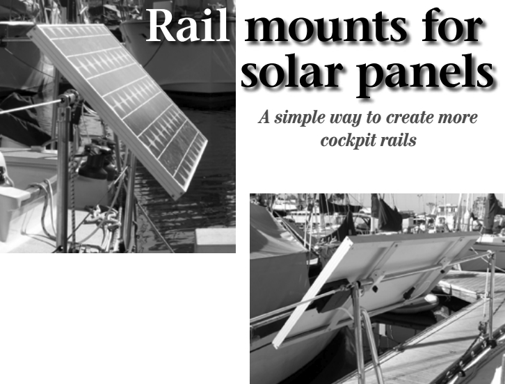 Pictures of rail mounts for solar panels