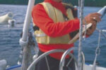 Picture of a man at helm