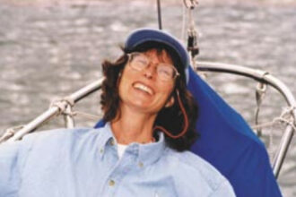 A women enjoying sailing