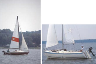 The O’Day 19, above, is a stable daysailer. The Rinkercraft, the pocket cruiser at right, offers some liveaboard creature comforts for those who would like to stay out overnight.