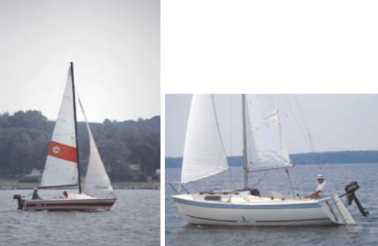 The O’Day 19, above, is a stable daysailer. The Rinkercraft, the pocket cruiser at right, offers some liveaboard creature comforts for those who would like to stay out overnight.