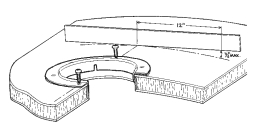 Deck plate on cambered deck with polyurethane sealant as support.