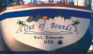 Picture of vinyl lettering and graphics applied