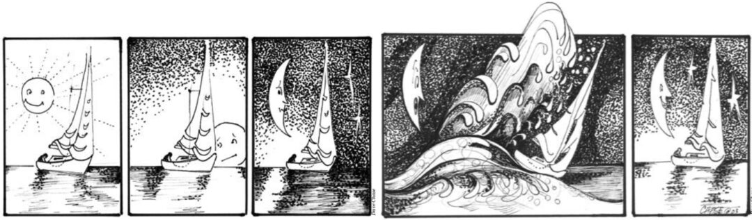Wave comic strip