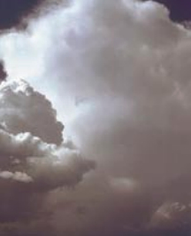 Cumulonimbus. “When mountains and cliffs in clouds appear, sudden and violent showers are near.” *