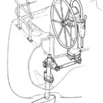Diagram of a wheel and pedestal system