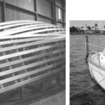 The construction of the plug, above left, and one of the first boats, at right.