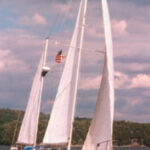 Fred and Victoria Meade’s Catskill Maid, sails Lake Champlain.