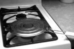 Flame tamer shown here in the Good Old Boat “test kitchens.”