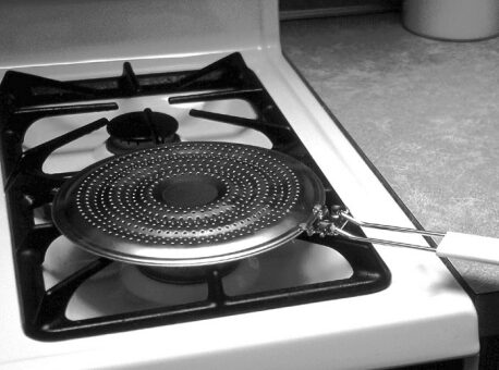 Flame tamer shown here in the Good Old Boat “test kitchens.”