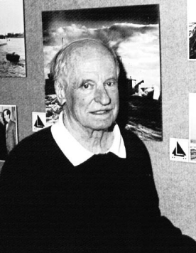 Bill Luders at a commemoration in Stamford, Conn., of the work of Luders Marine Construction Company.
