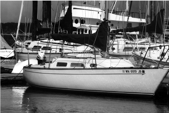 The Ranger 23 that won Frank’s heart, after he crawled in and around only 300 other sailboats.