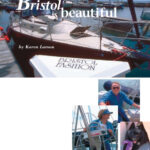 Bristol Fashion’s crew on watch: Russ and Joanne Clepper and Mariah. The landing net is part of Mariah’s MOB kit.