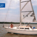 Antebellum, a C27 tall-rig, sails Georgia waters with Brad and Stephanie Coy aboard.