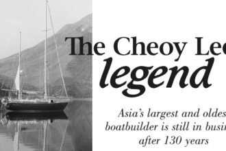 A Cheoy Lee at anchor