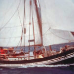 The completed Emigrance under full sail.
