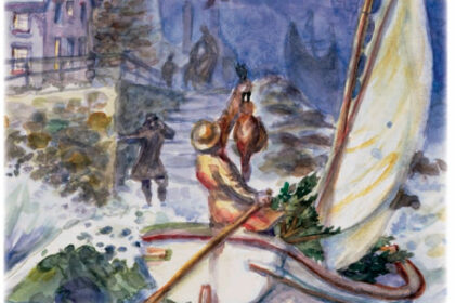 Painting of a stormy night