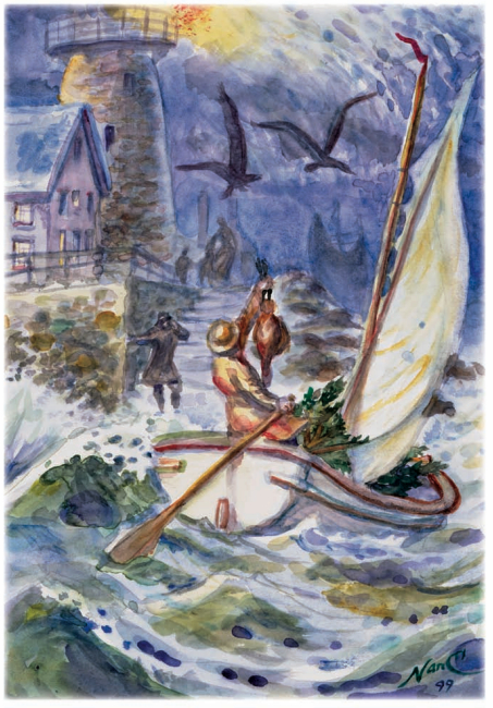 Painting of a stormy night
