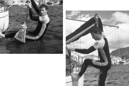 Jamie Morrison makes climbing aboard look easy.