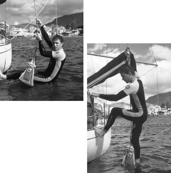 Jamie Morrison makes climbing aboard look easy.