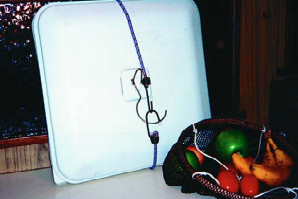 The Food PANtrie, collapsed and ready for storing.