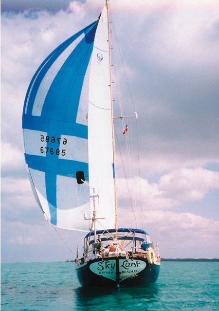 One of only 60 built, this Ericson 36C spends her time cruising the Bahamas with Angel and Alan Hauch.